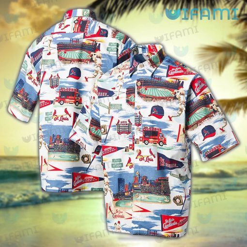 St Louis Cardinals Hawaiian Shirt Busch Stadium Scenic St Louis Cardinals Gift