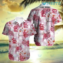 St Louis Cardinals Hawaiian Shirt Flamingo Plumeria St Louis Cardinals Gift