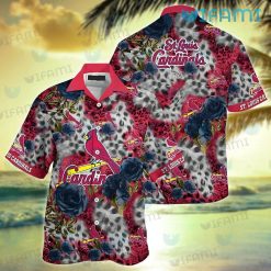 St Louis Cardinals Hawaiian Shirt Leopard Rose St Louis Cardinals Gift