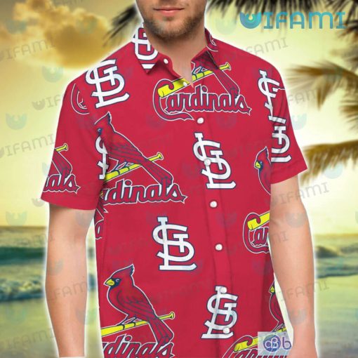 St Louis Cardinals Hawaiian Shirt Logo Pattern St Louis Cardinals Gift