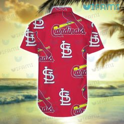 St Louis Cardinals Hawaiian Shirt Logo Pattern St Louis Cardinals Present Back