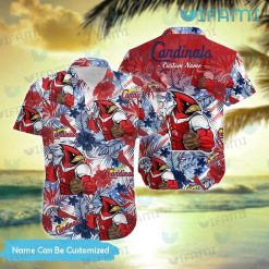 St Louis Cardinals Hawaiian Shirt Mascot Tropical Flower Custom St Louis Cardinals Gift