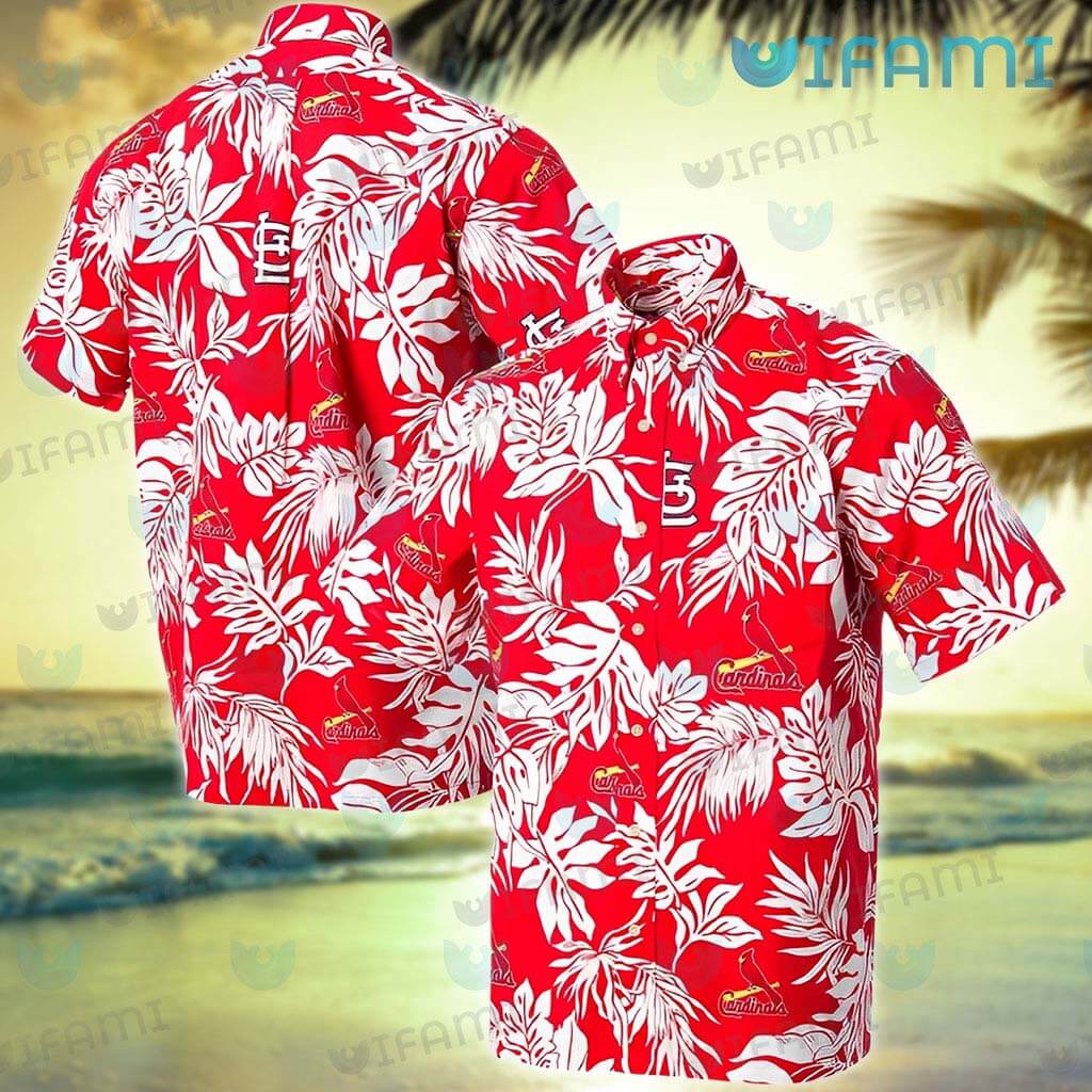 St Louis Cardinals Hawaiian Shirt Palm Leaves St Louis Cardinals