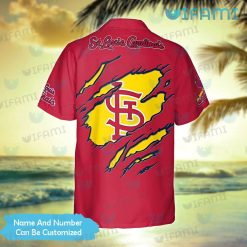 St Louis Cardinals Hawaiian Shirt Ripped Logo Custom St Louis Cardinals Gift