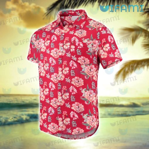 St Louis Cardinals Hawaiian Shirt Rose Pattern St Louis Cardinals Gift