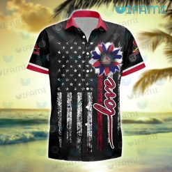 St Louis Cardinals Hawaiian Shirt Sunflower USA Flag St Louis Cardinals Present