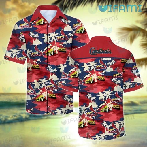 St Louis Cardinals Hawaiian Shirt Volcano Car St Louis Cardinals Gift