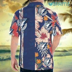 Tampa Bay Lightning Hawaiian Shirt Big Hibiscus Tampa Bay Lightning Present Back