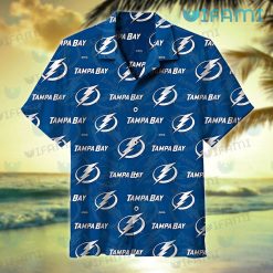 Tampa Bay Lightning Hawaiian Shirt Blue Logo Tampa Bay Lightning Gift