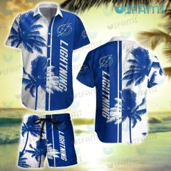 Tampa Bay Lightning Hawaiian Shirt Coconut Palm Tree Tampa Bay Lightning Gift