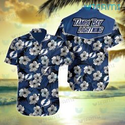 Tampa Bay Lightning Hawaiian Shirt Monstera Leaves Tampa Bay Lightning Gift