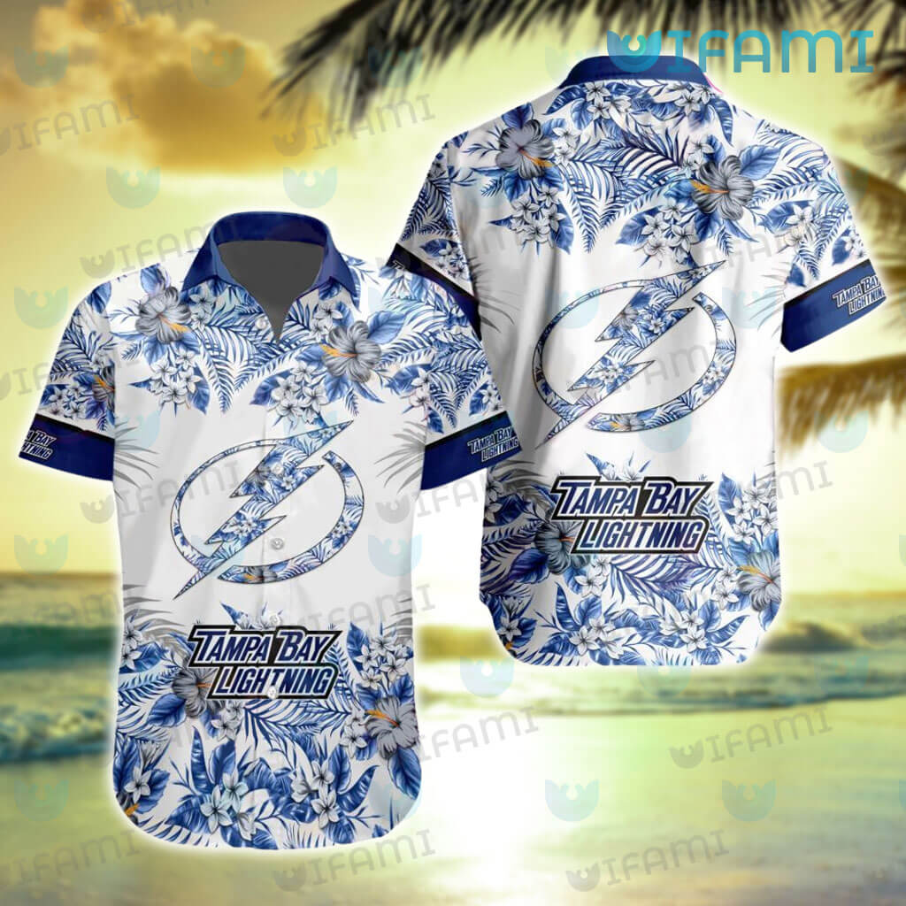 Tampa Bay Lightning NHL Hawaiian Tropical Flower 3D T-Shirt