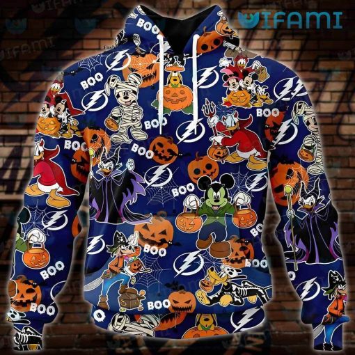 Tampa Bay Lightning Hoodie 3D Halloween Mickey Friends Tampa Bay Lightning Gift