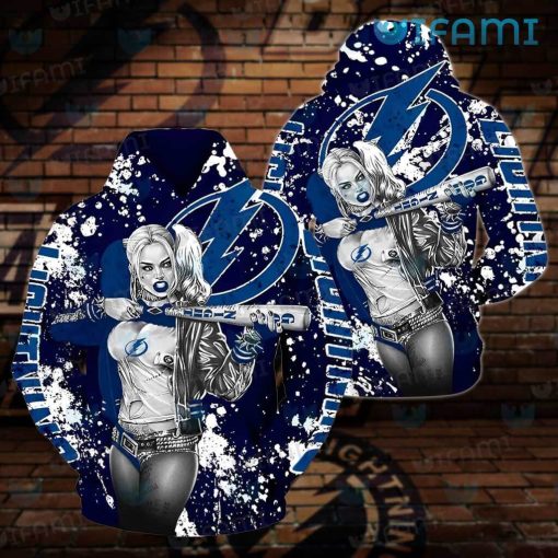 Tampa Bay Lightning Hoodie 3D Harley Quinn Bat Tampa Bay Lightning Gift