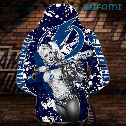 Tampa Bay Lightning Hoodie 3D Harley Quinn Bat Tampa Bay Lightning Gift