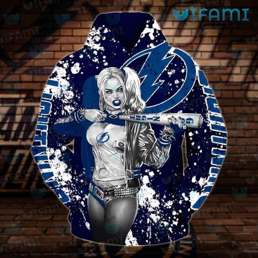 Tampa Bay Lightning Hoodie 3D Harley Quinn Bat Tampa Bay Lightning Gift