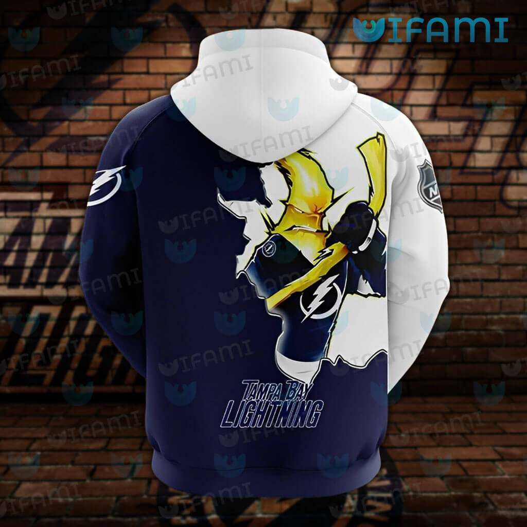 Tampa Bay Lightning Hoodie 3D Ripped Logo Tampa Bay