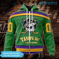 Tampa Bay Lightning Hoodie 3D Mighty Ducks Logo Custom Tampa Bay Lightning Zipper