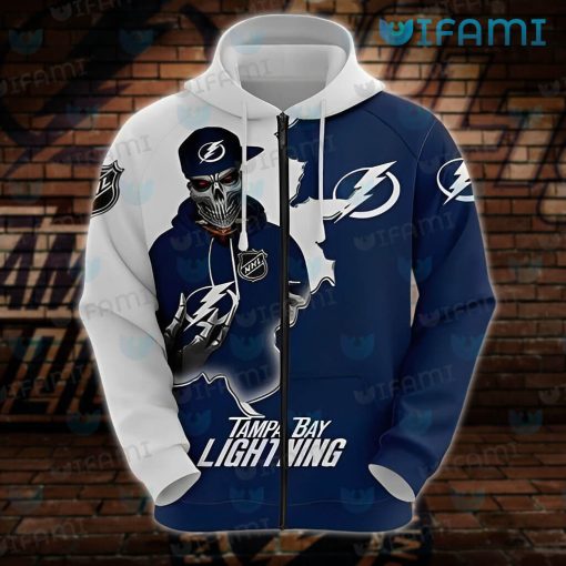 Tampa Bay Lightning Hoodie 3D Skeleton Wearing Hat Tampa Bay Lightning Gift