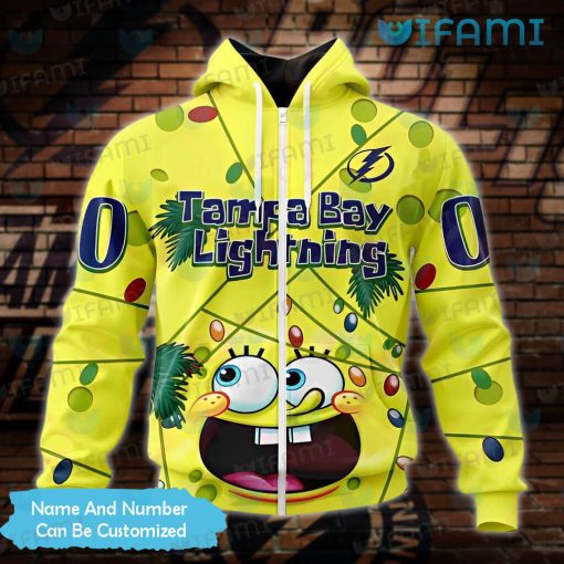 Tampa Bay Lightning Hoodie 3D SpongeBob Lights Custom Tampa Bay Lightning Gift