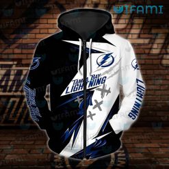 Tampa Bay Lightning Hoodie 3D Thunder Design Tampa Bay Lightning Zipper