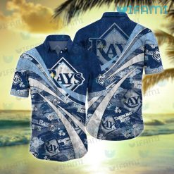 Tampa Bay Rays Hawaiian Shirt Hibiscus Pattern TB Rays Gift