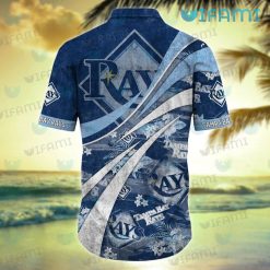 Tampa Bay Rays Hawaiian Shirt Flower Pattern TB Rays Present Back