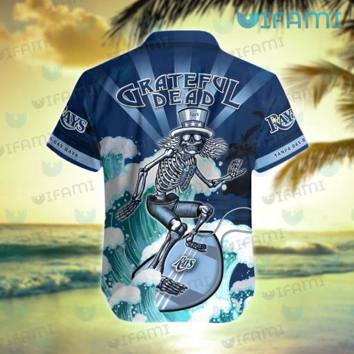 Tampa Bay Rays Hawaiian Shirt Grateful Dead Skeleton Surfing TB Rays Gift