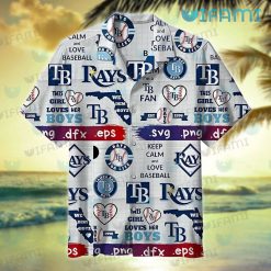 Tampa Bay Rays Hawaiian Shirt Keep Calm Love Baseball TB Rays Gift