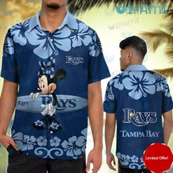 Tampa Bay Rays Hawaiian Shirt Mascot Tropical Leaves Custom TB Rays Gift
