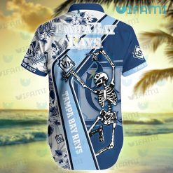 Tampa Bay Rays Hawaiian Shirt Skeleton Dancing TB Rays Present Back