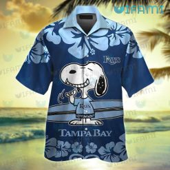 Tampa Bay Rays Hawaiian Shirt Snoopy Smile Surfboard TB Rays Gift