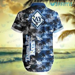 Tampa Bay Rays Hawaiian Shirt Sunset Dark Coconut Tree TB Rays Present Back