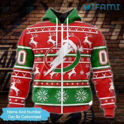 Tampa Lightning Hoodie 3D Chirstmas Santa Hat Personalized Tampa Bay Lightning Zipper