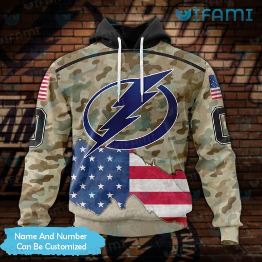 Tampa Lightning Hoodie 3D USA Flag Camo Color Custom Tampa Bay Lightning Gift