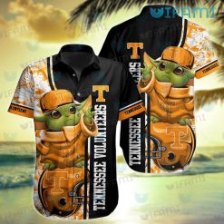 Tennessee Vols Hawaiian Shirt Baby Yoda Flower Pattern Tennessee Vols Present