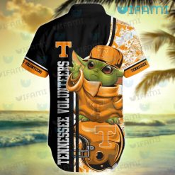 Tennessee Vols Hawaiian Shirt Baby Yoda Flower Pattern Tennessee Vols Present Back