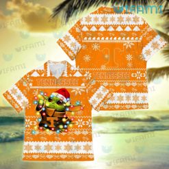 Tennessee Vols Hawaiian Shirt Baby Yoda Flower Pattern Tennessee Vols Gift