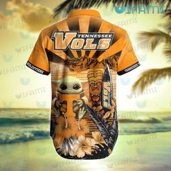 Tennessee Vols Hawaiian Shirt Baby Yoda Tiki Mask Tennessee Vols Present Back