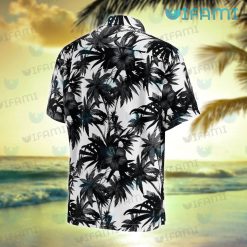Tennessee Vols Hawaiian Shirt Black Flower Palm Leaf Volunteers Present Back