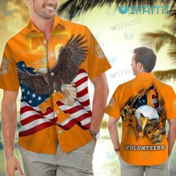 Tennessee Vols Hawaiian Shirt Eagle USA Flag Ripped Tennessee Vols Present