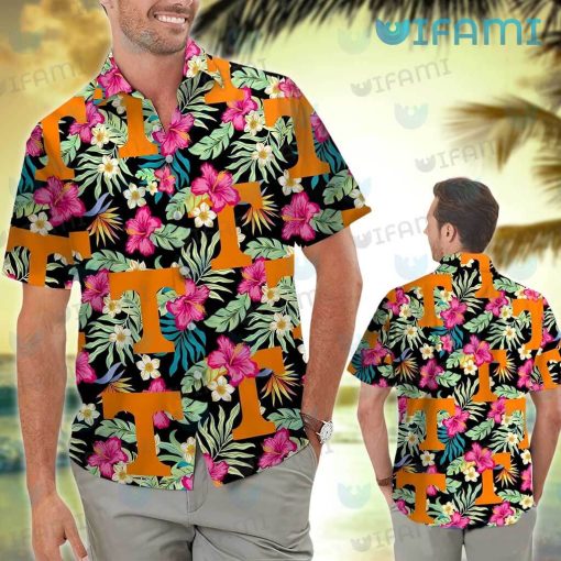 Tennessee Vols Hawaiian Shirt Flower Pattern Tennessee Vols Gift