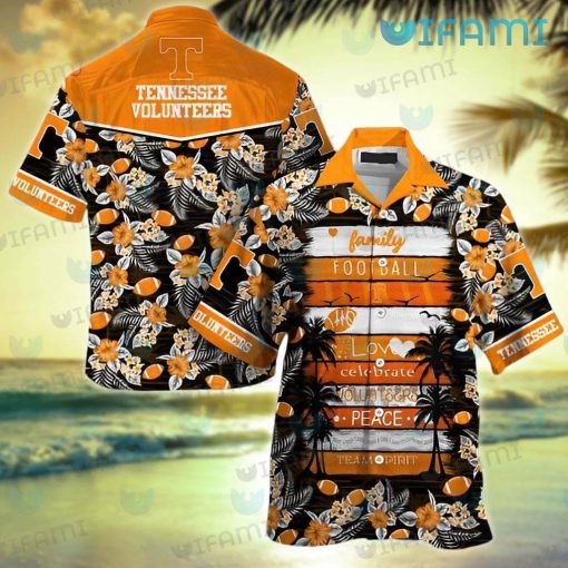 Tennessee Vols Hawaiian Shirt Love Peace New Tennessee Football Gifts