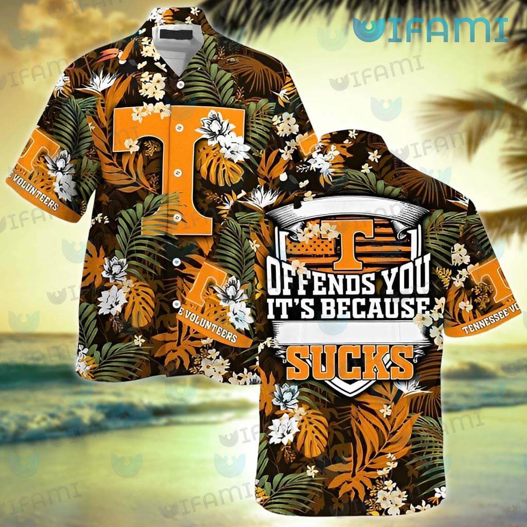 Tennessee Vols Hawaiian Shirt Offends You It's Because Sucks Tennessee Vols  Gift - Personalized Gifts: Family, Sports, Occasions, Trending