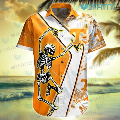 Tennessee Vols Hawaiian Shirt Skeleton Dancing Tennessee Vols Gift