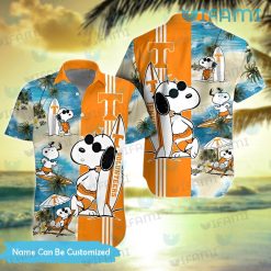 Tennessee Vols Hawaiian Shirt Snoopy Surfing Custom Tennessee Vols Present Front