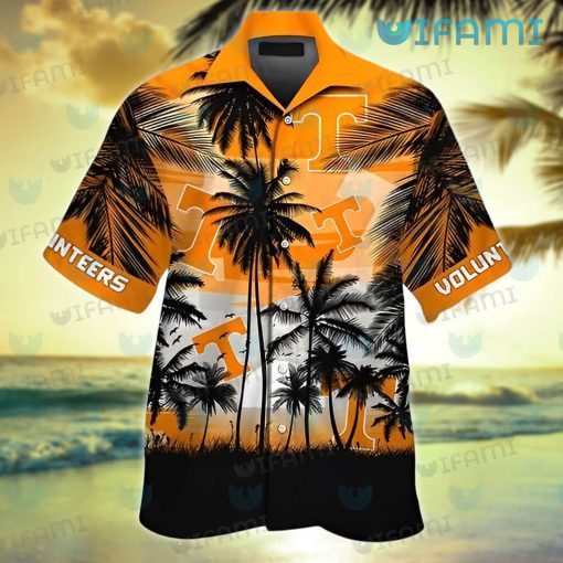 Tennessee Vols Hawaiian Shirt Sunset Coconut Tree Tennessee Vols Gift