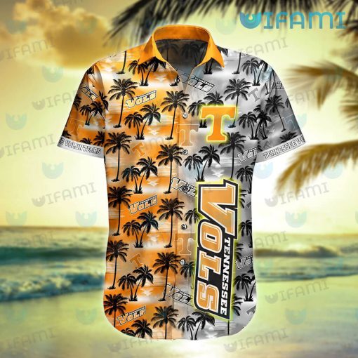 Tennessee Vols Hawaiian Shirt Sunset Dark Coconut Tree Tennessee Vols Gift