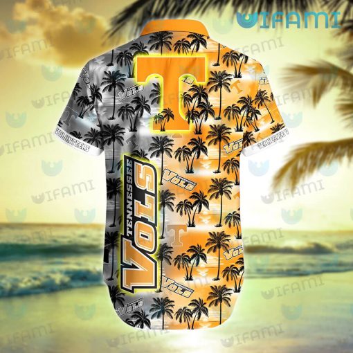 Tennessee Vols Hawaiian Shirt Sunset Dark Coconut Tree Tennessee Vols Gift