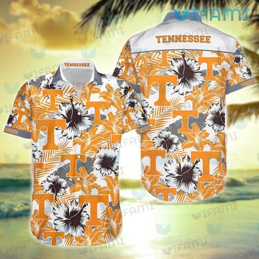 Tennessee Volunteers Hawaiian Shirt Hibiscus Palm Leaf Tennessee Vols Gift